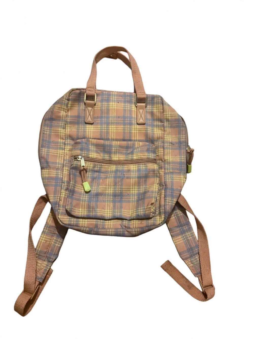 Plaid Multi-Color Women's Backpack Tote
